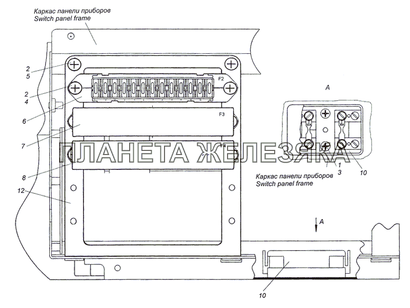 4308-3722001-30 Установка предохранителей КамАЗ-4308 (2008)